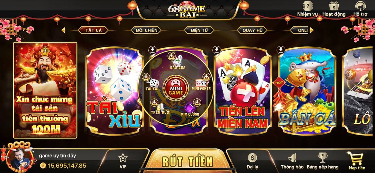 68 Game Bài - Cổng game đổi thưởng số 1 Việt Nam 7 tai xiu