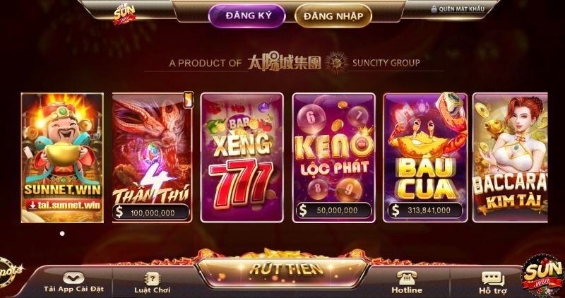Sunnet win Tài Xỉu siêu hấp dẫn