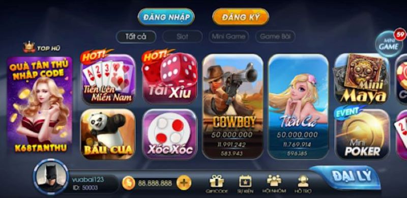 Những trò chơi siêu kinh điển tại K68 club