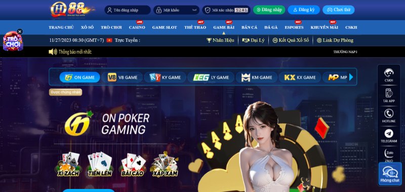 QH88 - Địa chỉ cá cược trực tuyến an toàn, minh bạch 2 Sảnh chơi game bài hấp dẫn mọi cược thủ